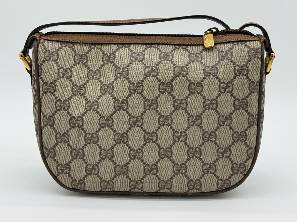 Gucci GG Supreme Web Sherry Line Shoulder Bag – Beige / Red / Gold (SKU: 152643)