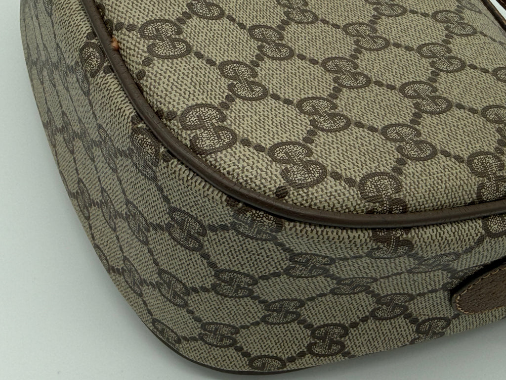 Gucci GG Supreme Web Sherry Line Shoulder Bag – Beige / Red / Gold (SKU: 152643)