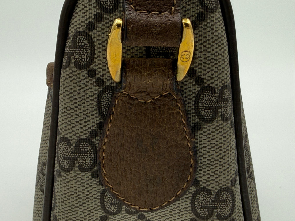 Gucci GG Supreme Web Sherry Line Shoulder Bag – Beige / Red / Gold (SKU: 152643)
