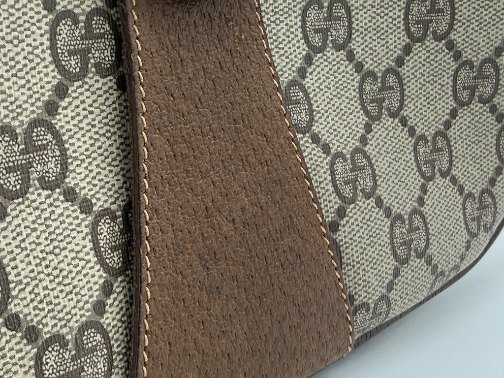 Gucci GG Supreme Web Sherry Line Shoulder Bag – Beige / Red / Gold (SKU: 152643)