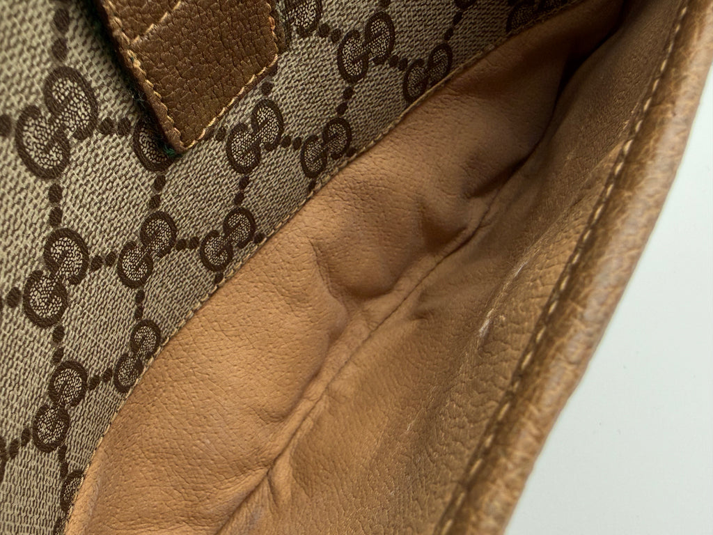 Gucci GG Supreme Web Sherry Line Shoulder Bag – Beige / Red / Gold (SKU: 152643)
