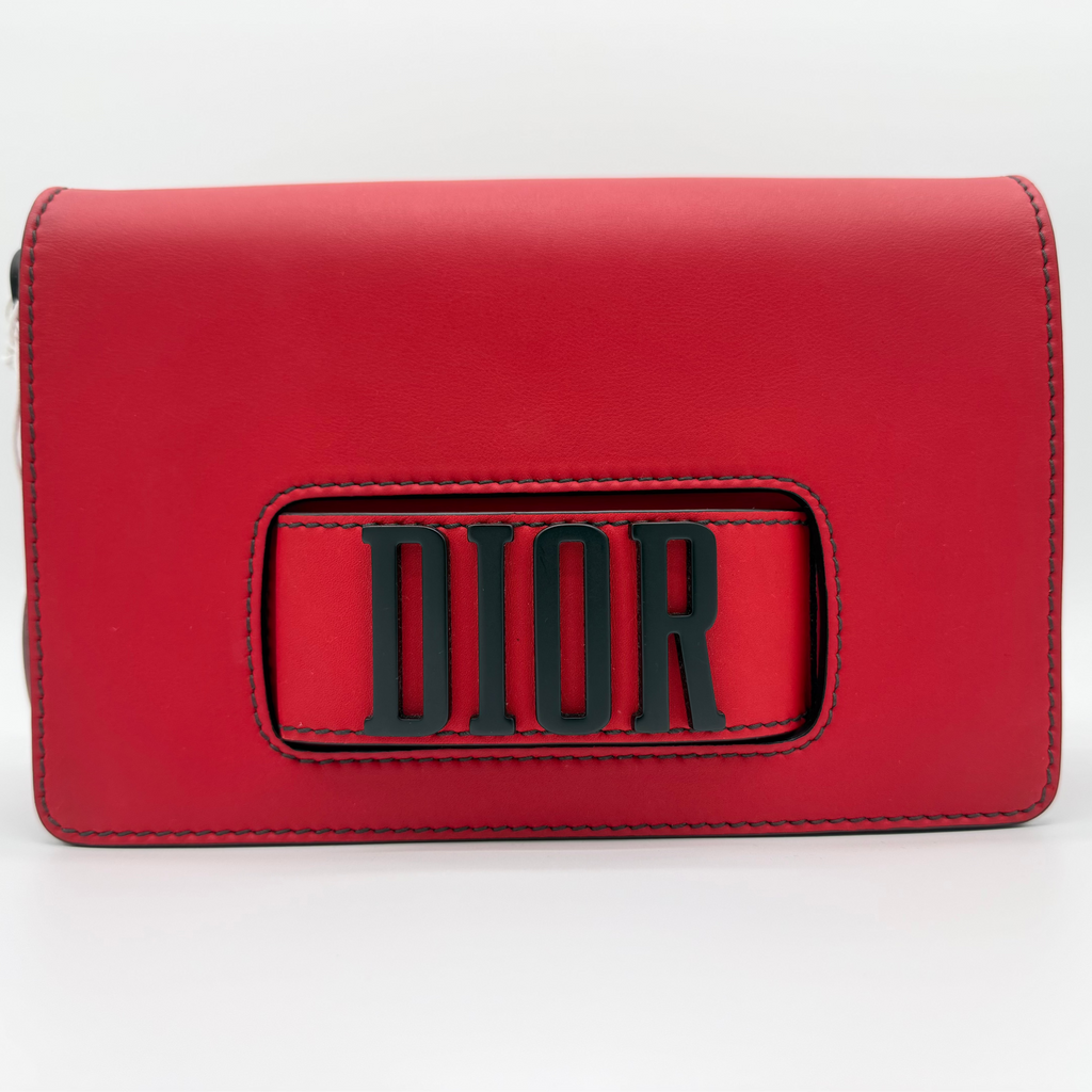 Christian Dior Dio(r)evolution Flap Bag – Lipstick Red Calfskin Leather