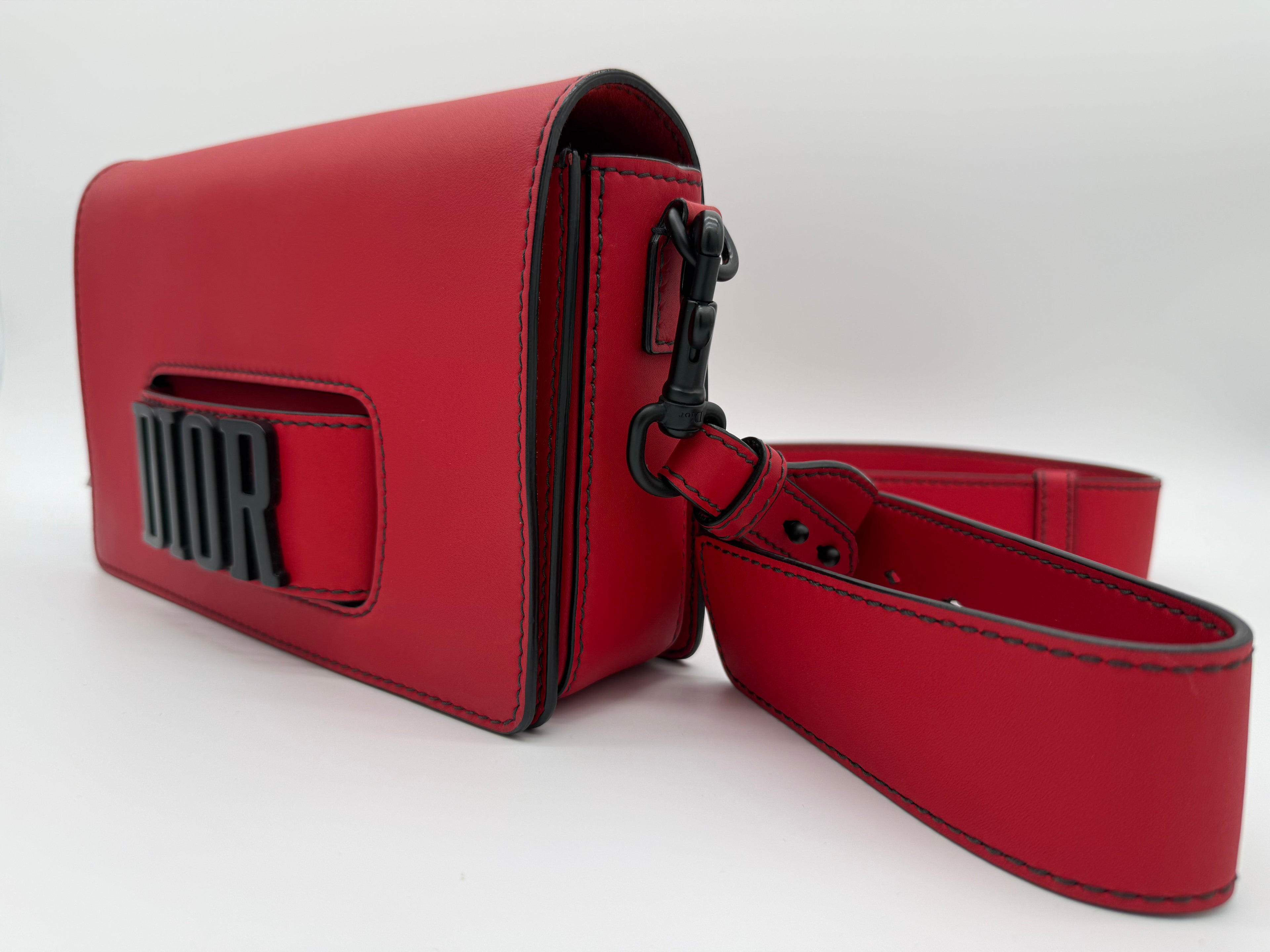Christian Dior Dio(r)evolution Flap Bag – Lipstick Red Calfskin Leather