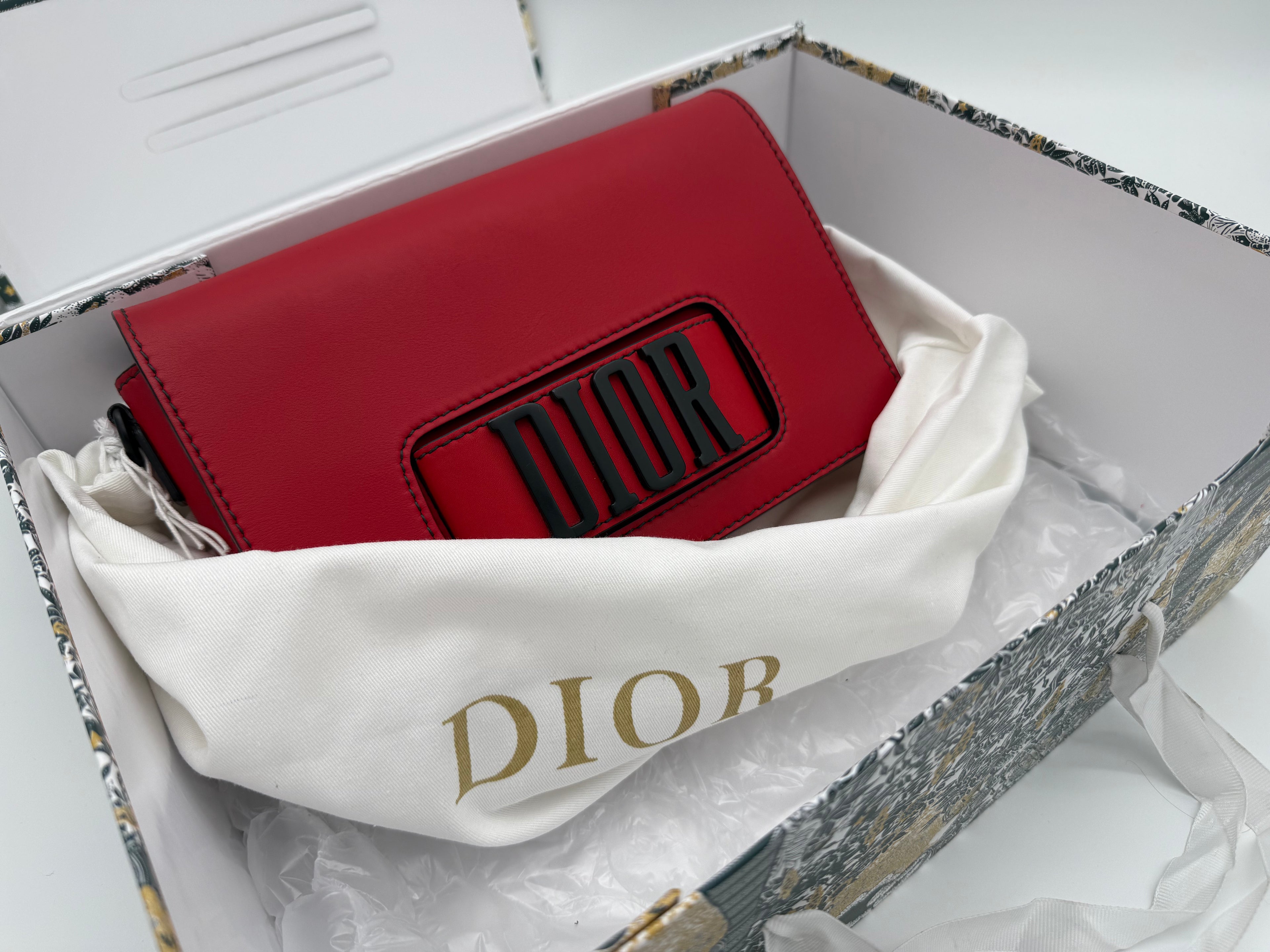 Christian Dior Dio(r)evolution Flap Bag – Lipstick Red Calfskin Leather