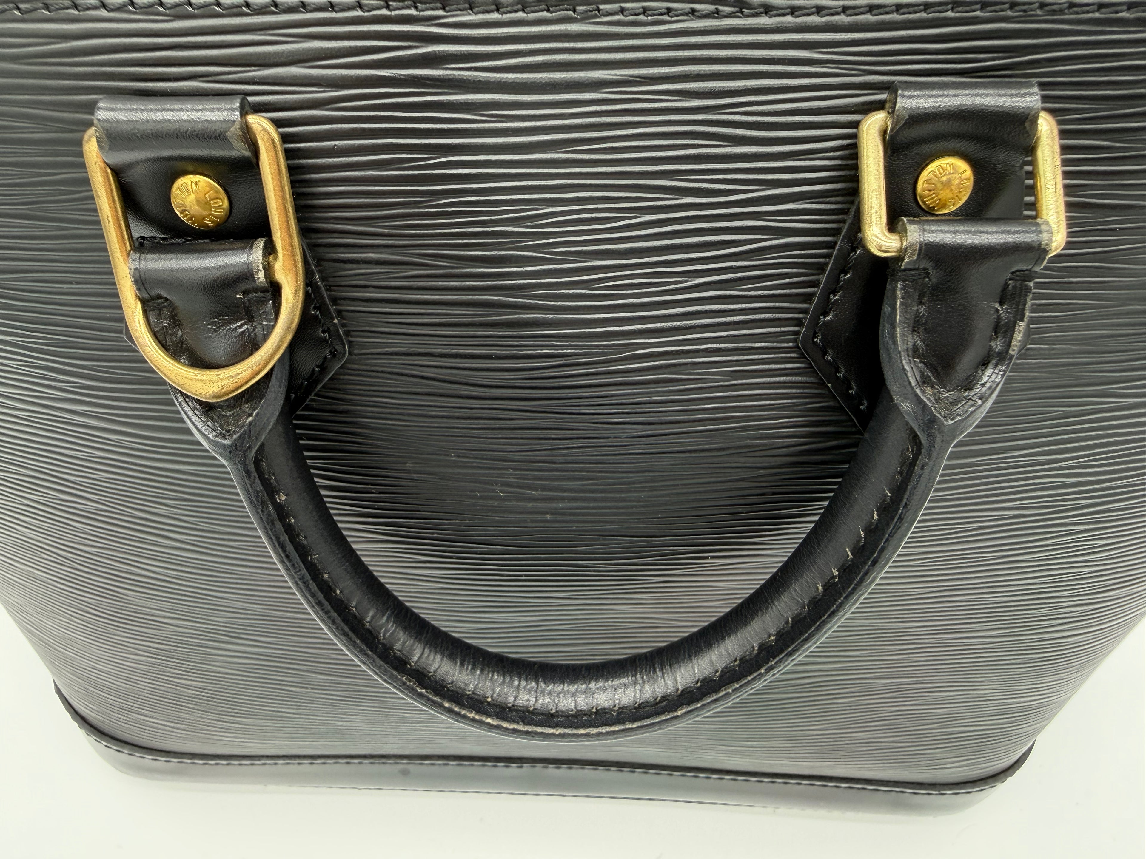 Louis Vuitton Epi Alma Handbag – Black – M52142 – SKU 144616V