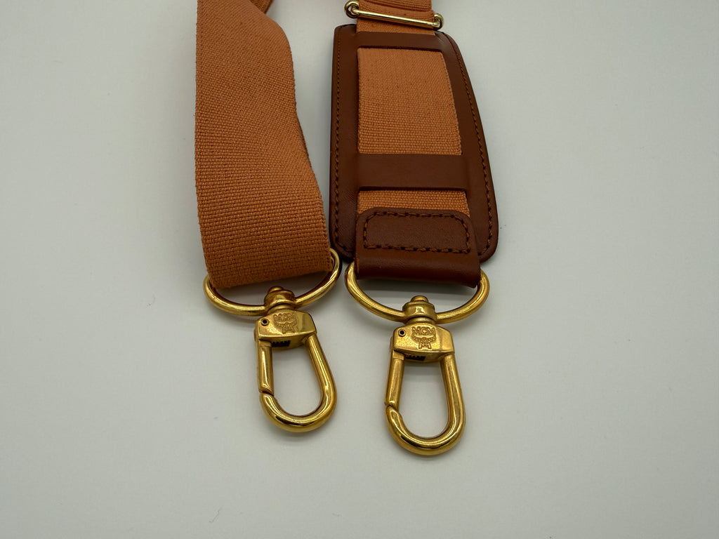 MCM Logogram Visetos Boston Bag – Brown/Gold (SKU: 121348)