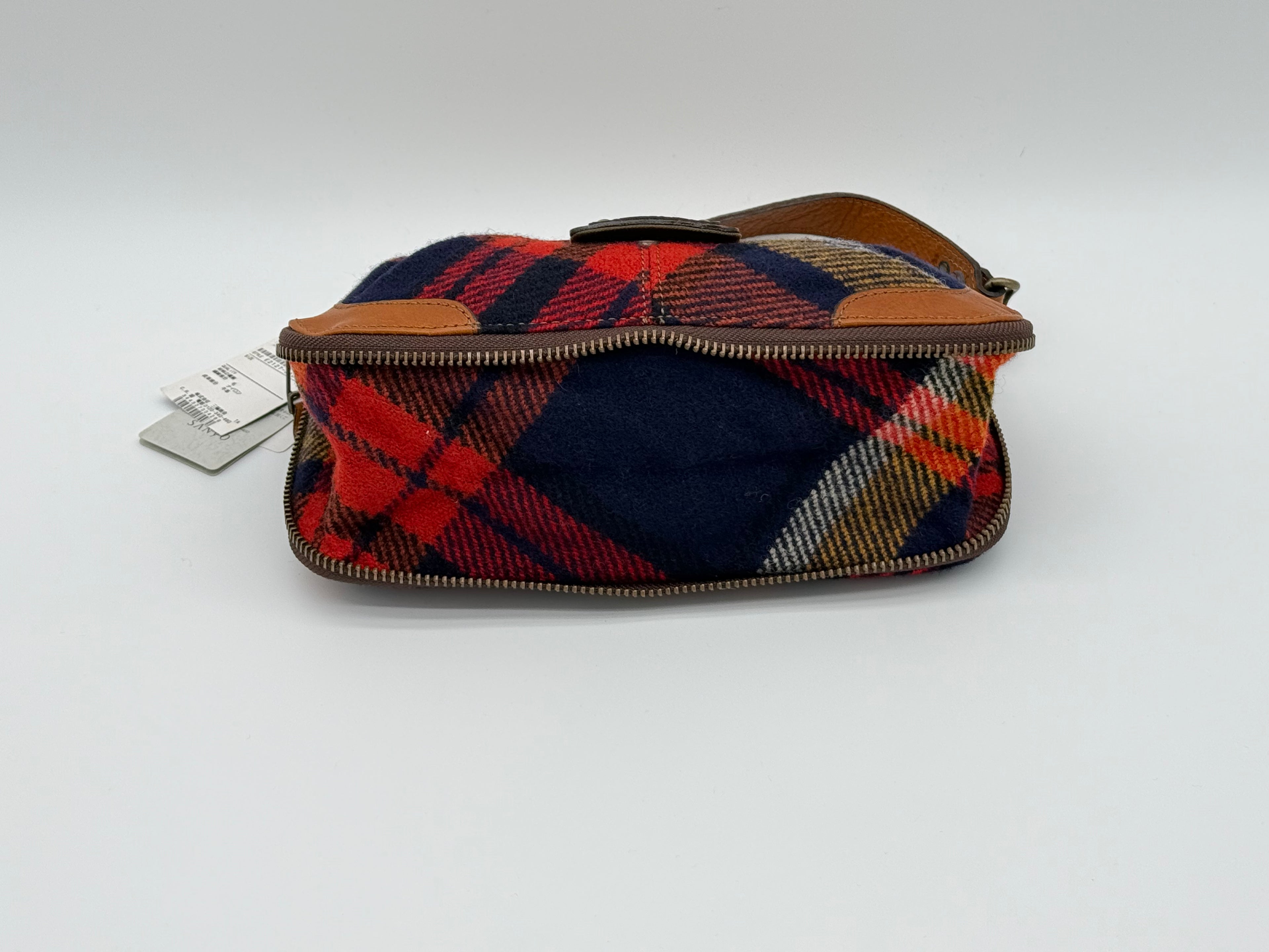 Burberry Nova Check Blue Label Shoulder Bag – Red Wool (SKU: 145519)