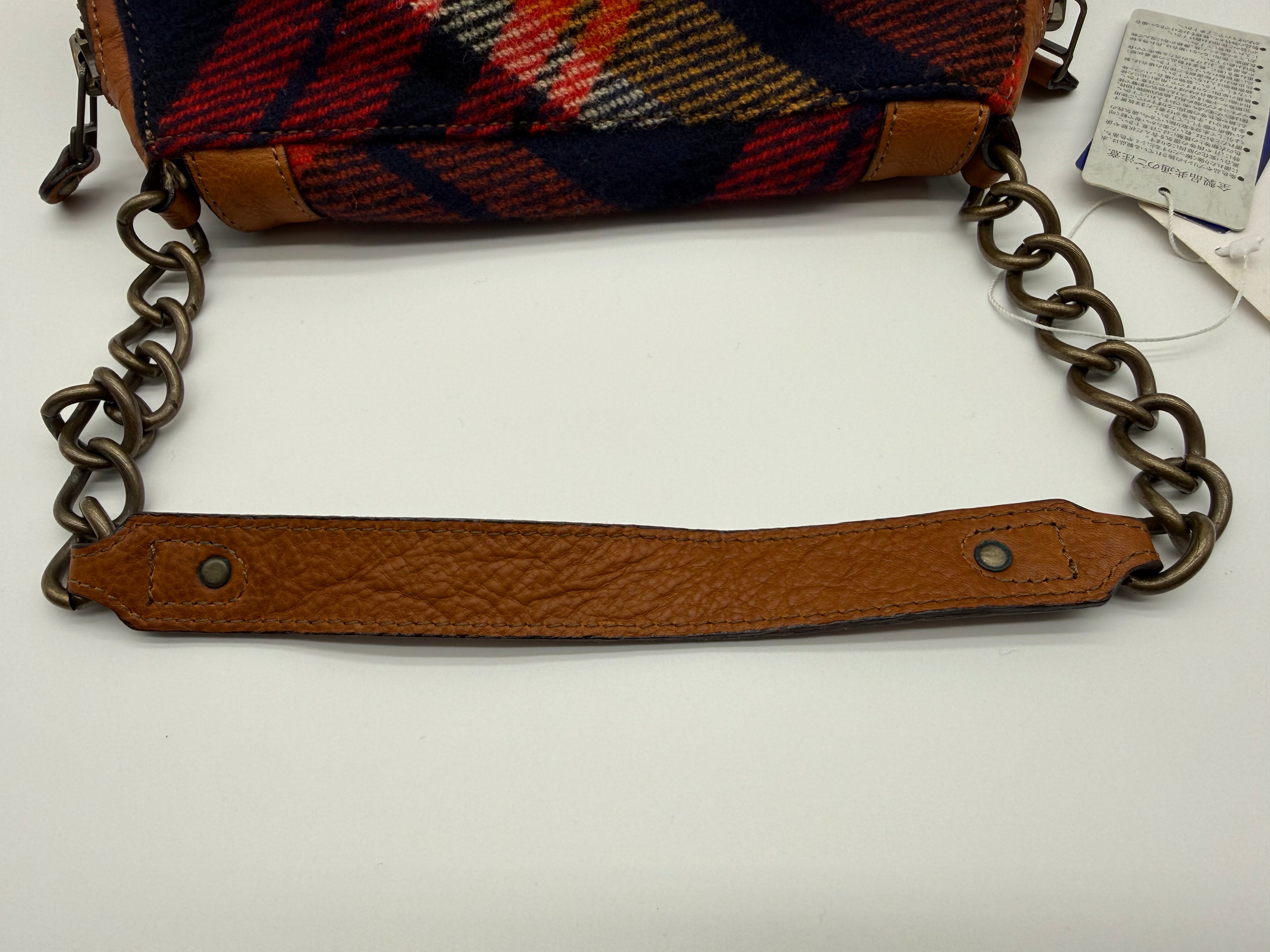 Burberry Nova Check Blue Label Shoulder Bag – Red Wool (SKU: 145519)