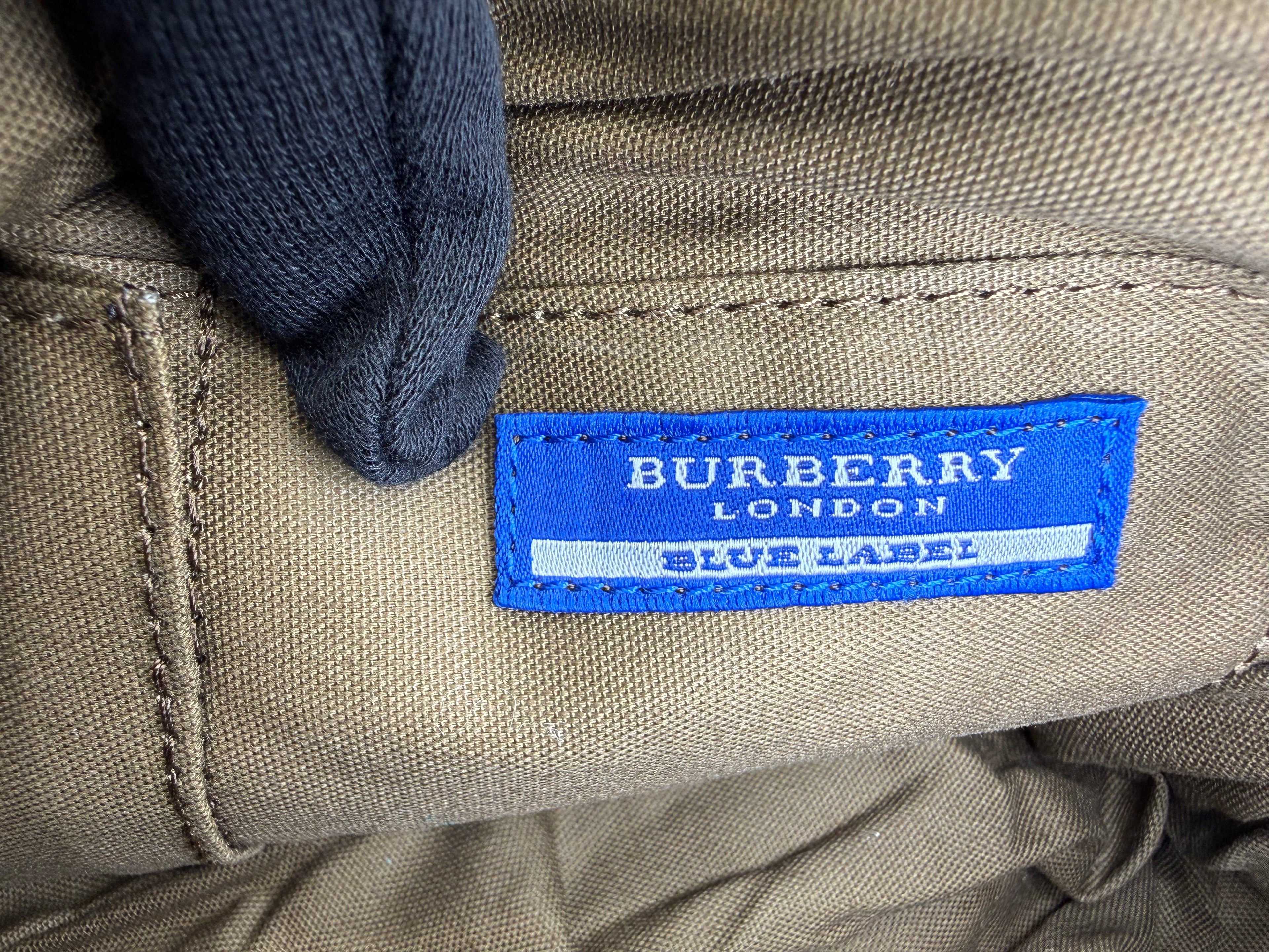 Burberry Nova Check Blue Label Shoulder Bag – Red Wool (SKU: 145519)