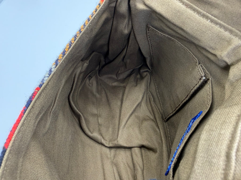 Burberry Nova Check Blue Label Shoulder Bag – Red Wool (SKU: 145519)