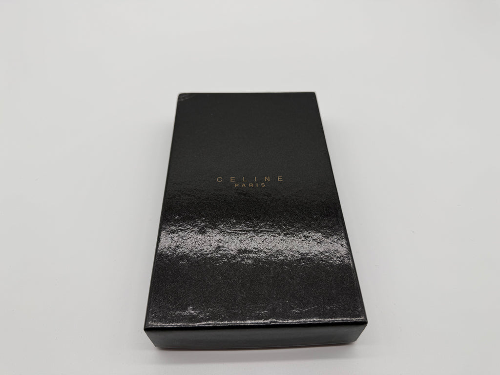 Celine Macadam Canvas Long Wallet – Black PVC Leather (SKU: am9298V)