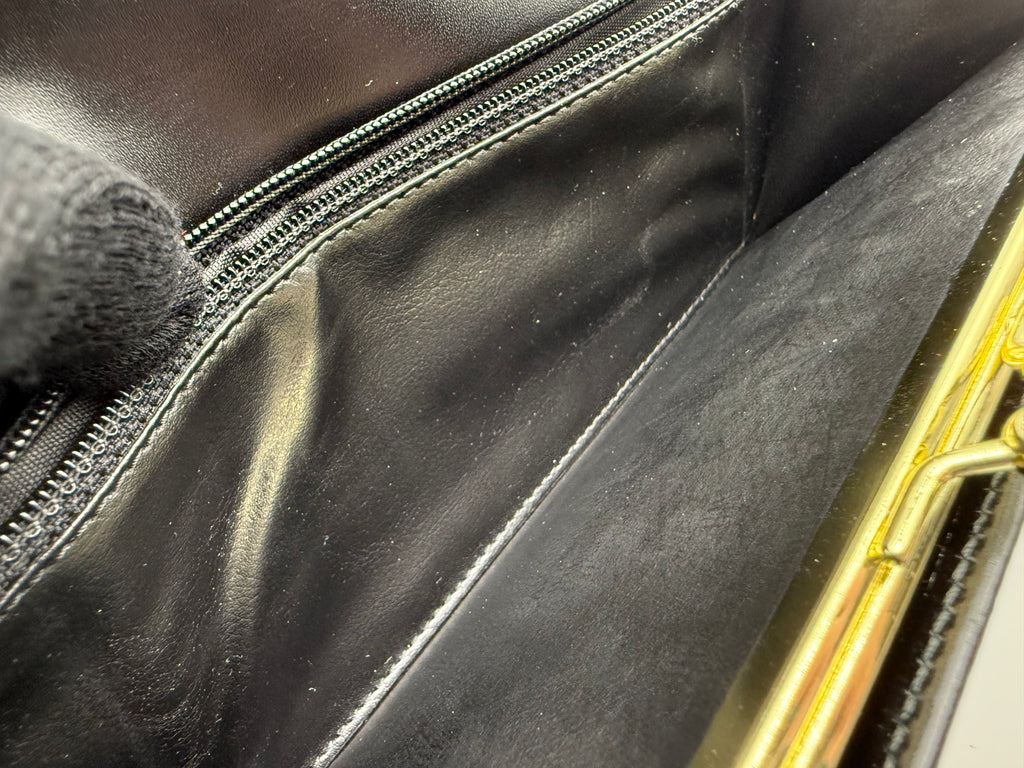 Celine Macadam Canvas Long Wallet – Black PVC Leather (SKU: am9298V)