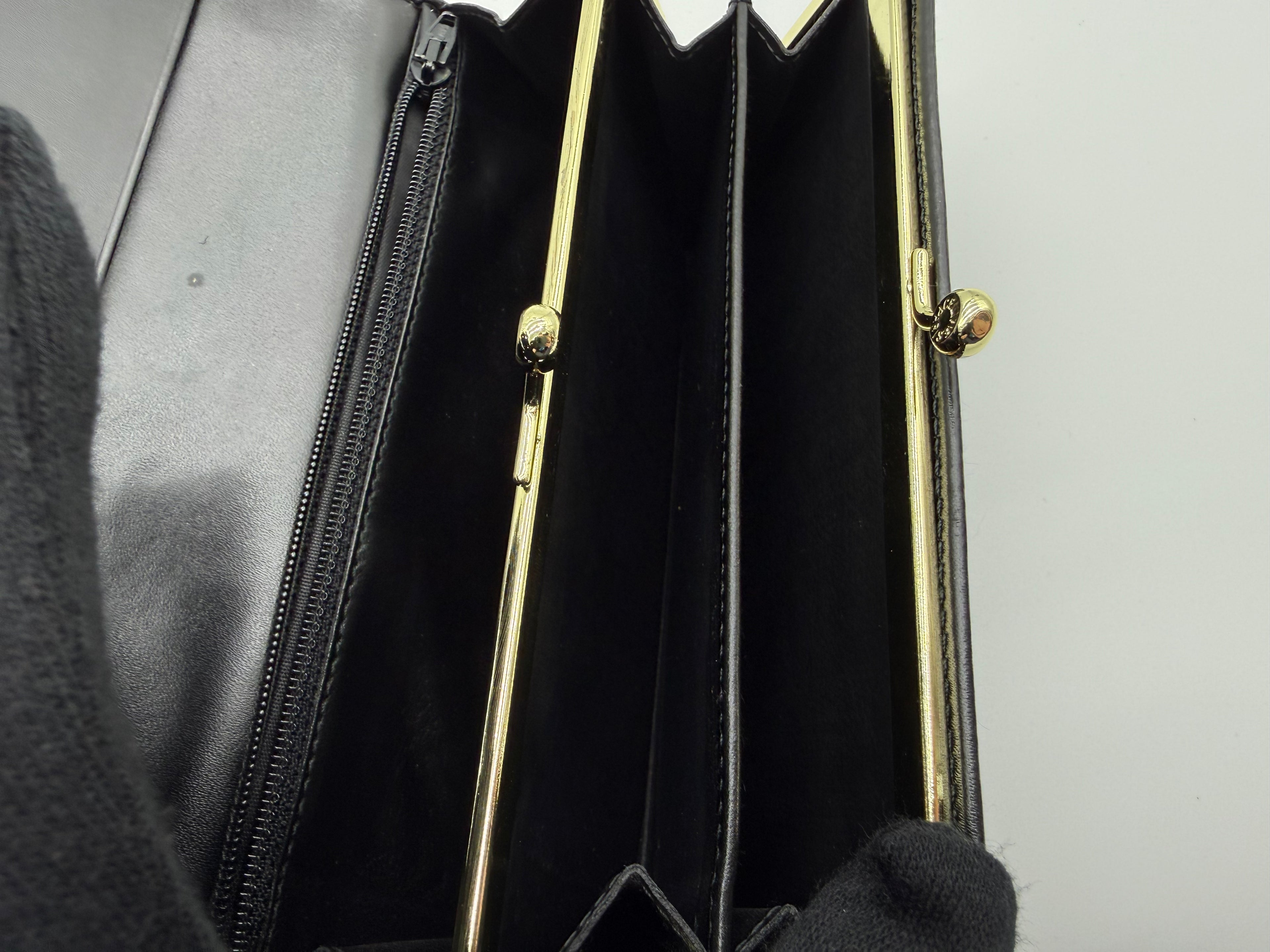 Celine Macadam Canvas Long Wallet – Black PVC Leather (SKU: am9298V)