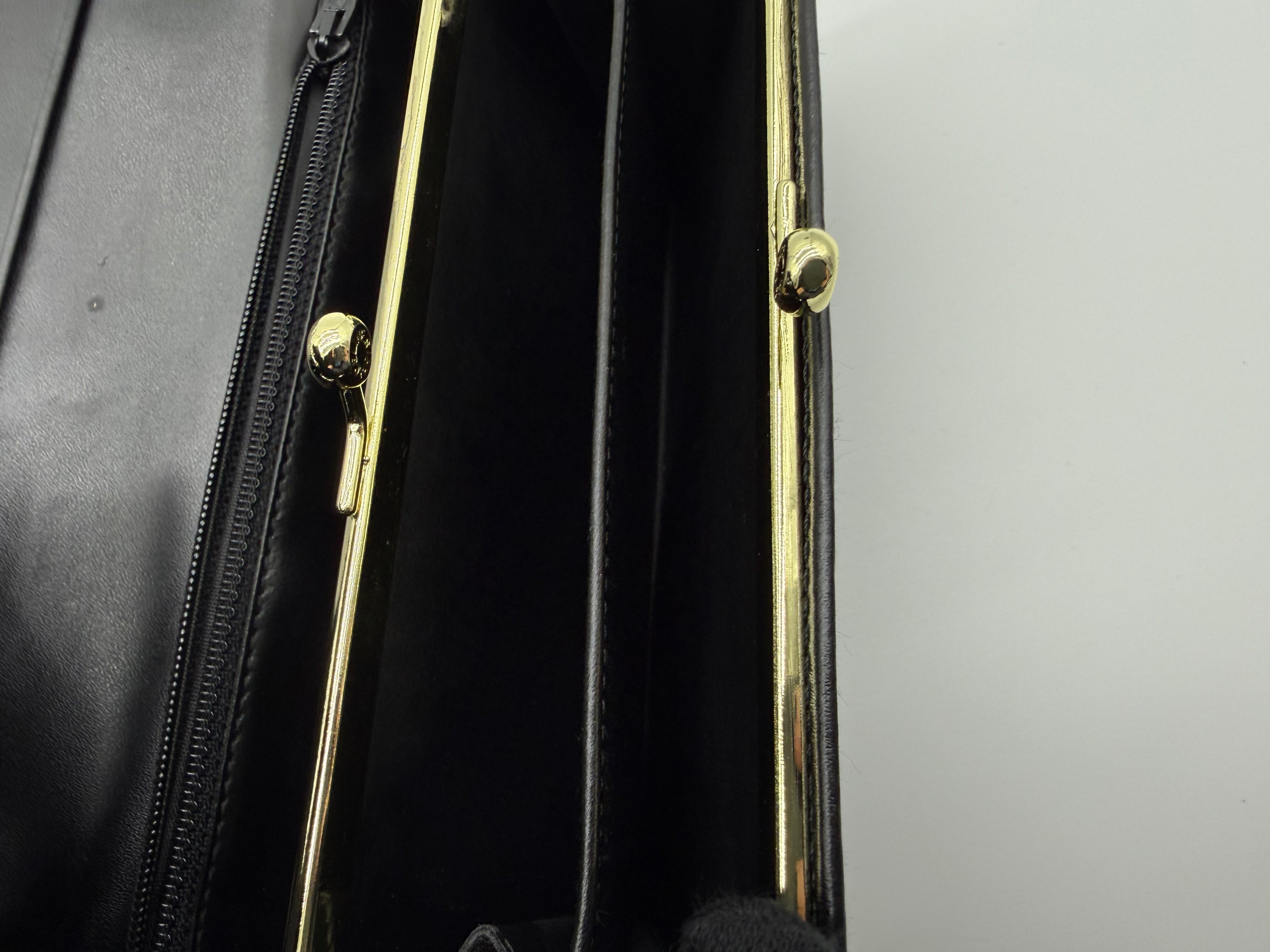 Celine Macadam Canvas Long Wallet – Black PVC Leather (SKU: am9298V)