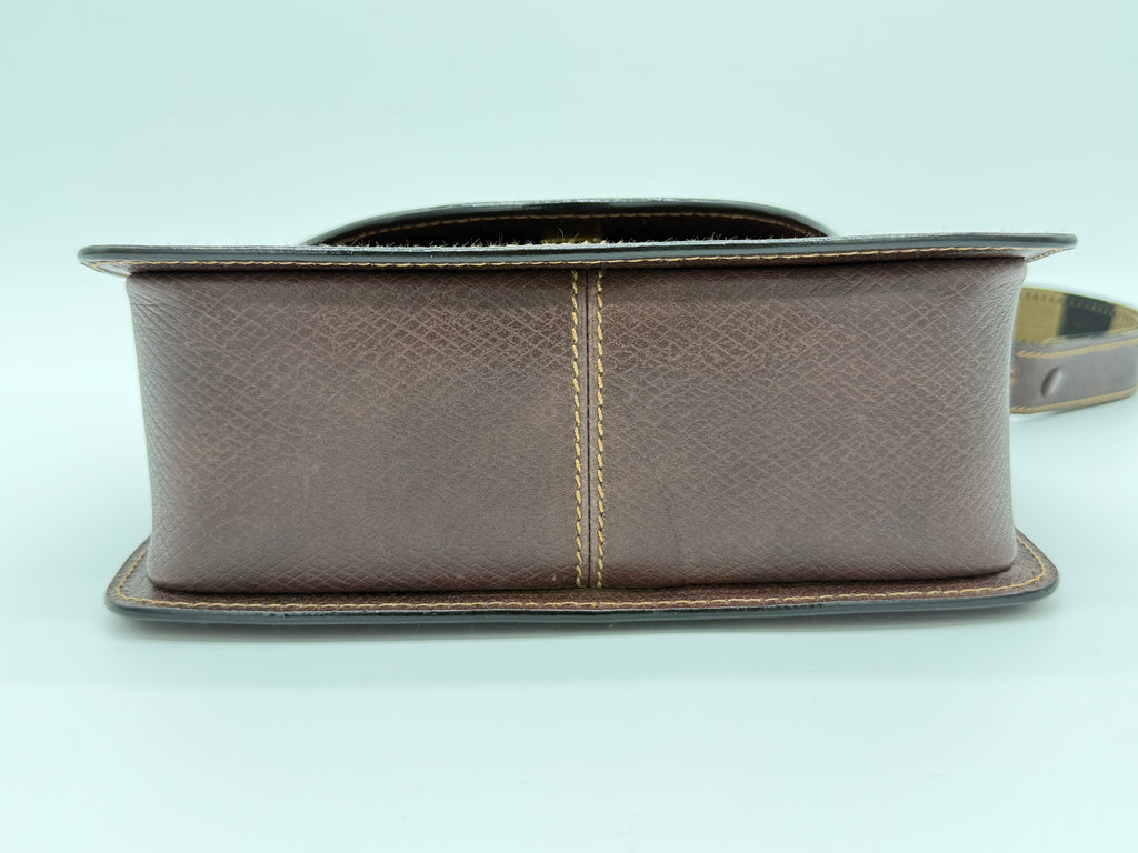 Fendi Leather Shoulder Bag – Brown & Gold (SKU: 148864V)