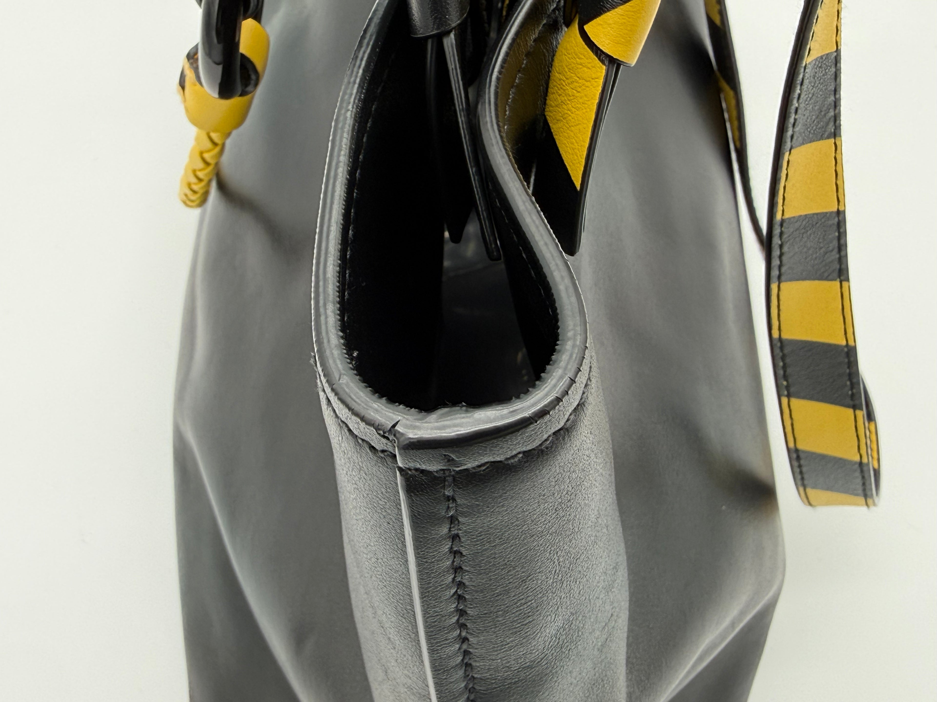 Miu Miu Leather Tote Bag – Black with Silver Hardware (SKU: 145940V)