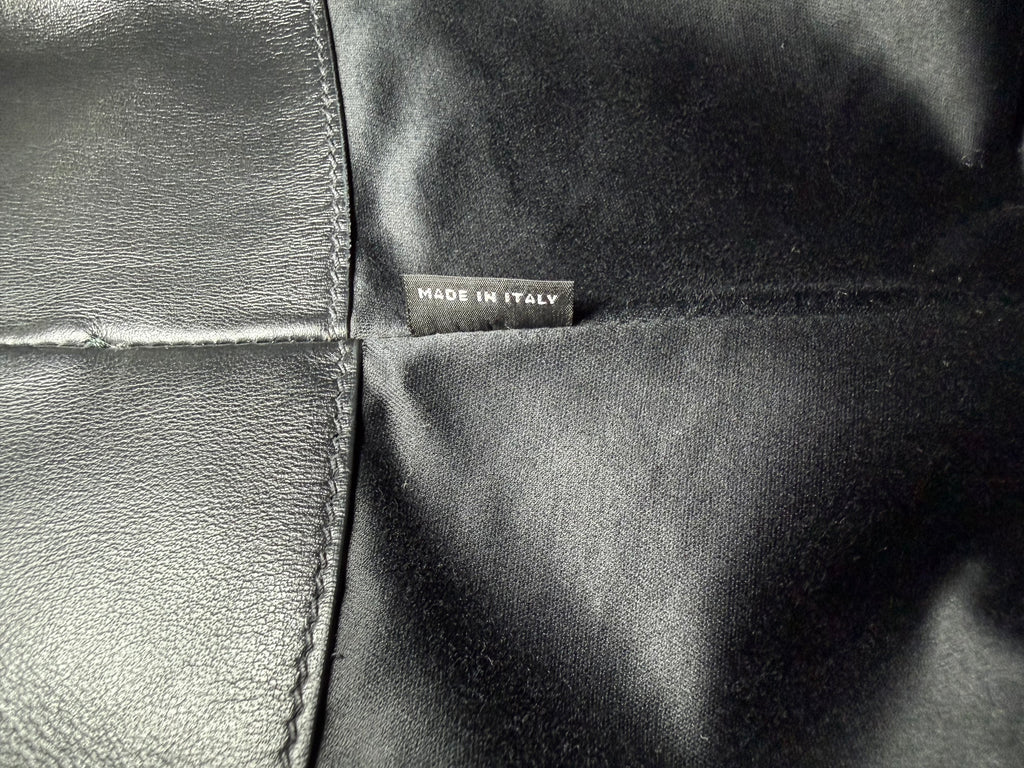 Miu Miu Leather Tote Bag – Black with Silver Hardware (SKU: 145940V)