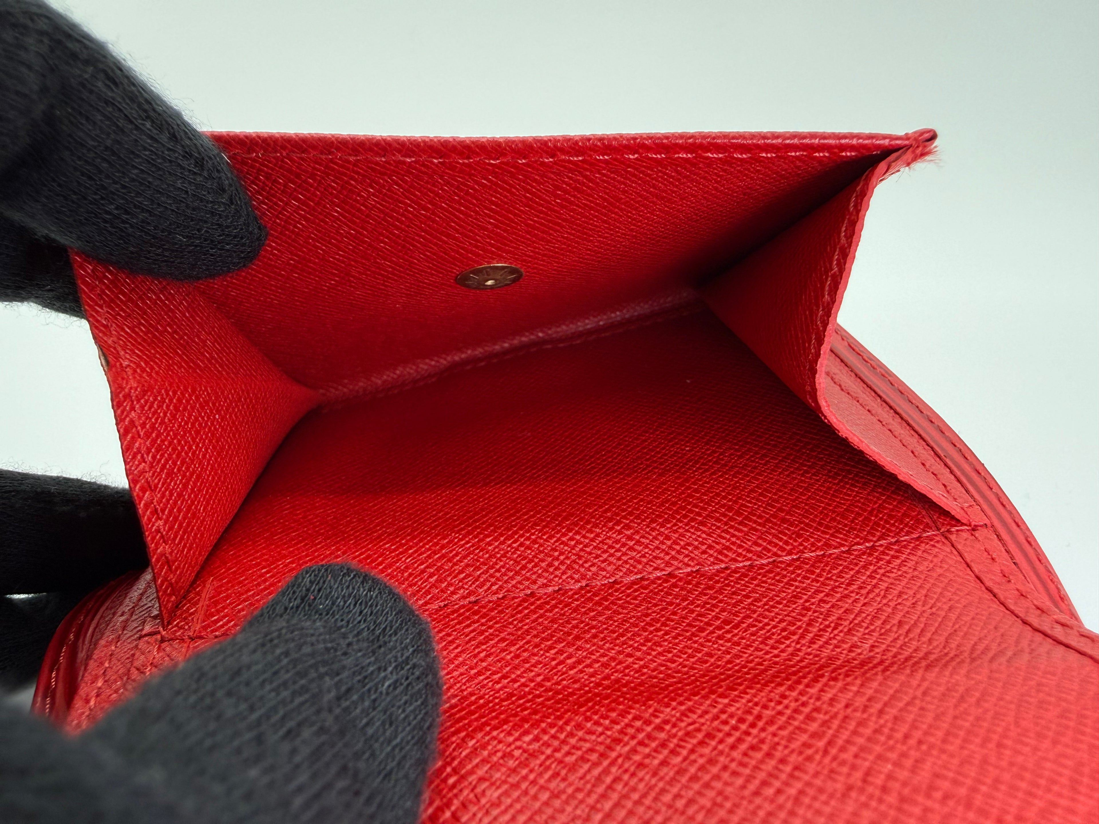 Louis Vuitton Epi Porte Billets Compact Wallet – Red (SKU: am9282)