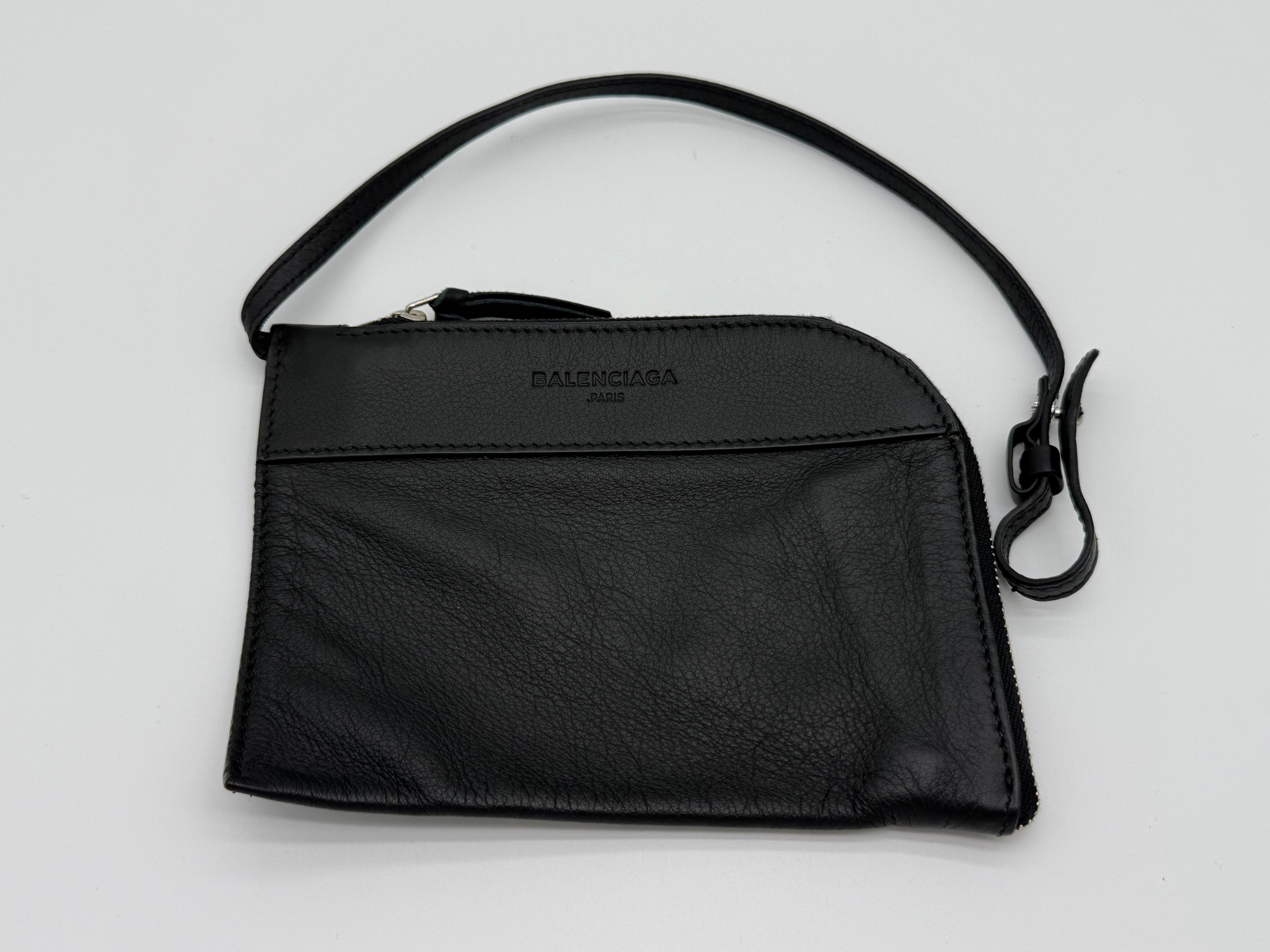 Balenciaga Zigzag Shoulder Bag – Blue Canvas & Silver Hardware (SKU: 145245)