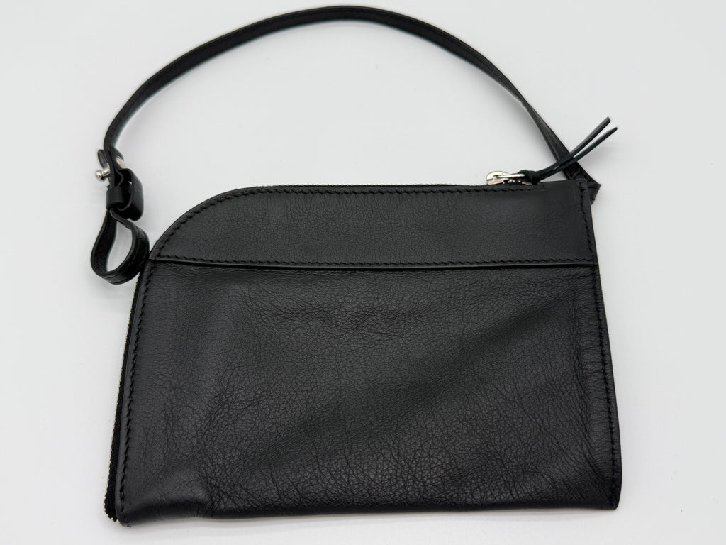 Balenciaga Zigzag Shoulder Bag – Blue Canvas & Silver Hardware (SKU: 145245)