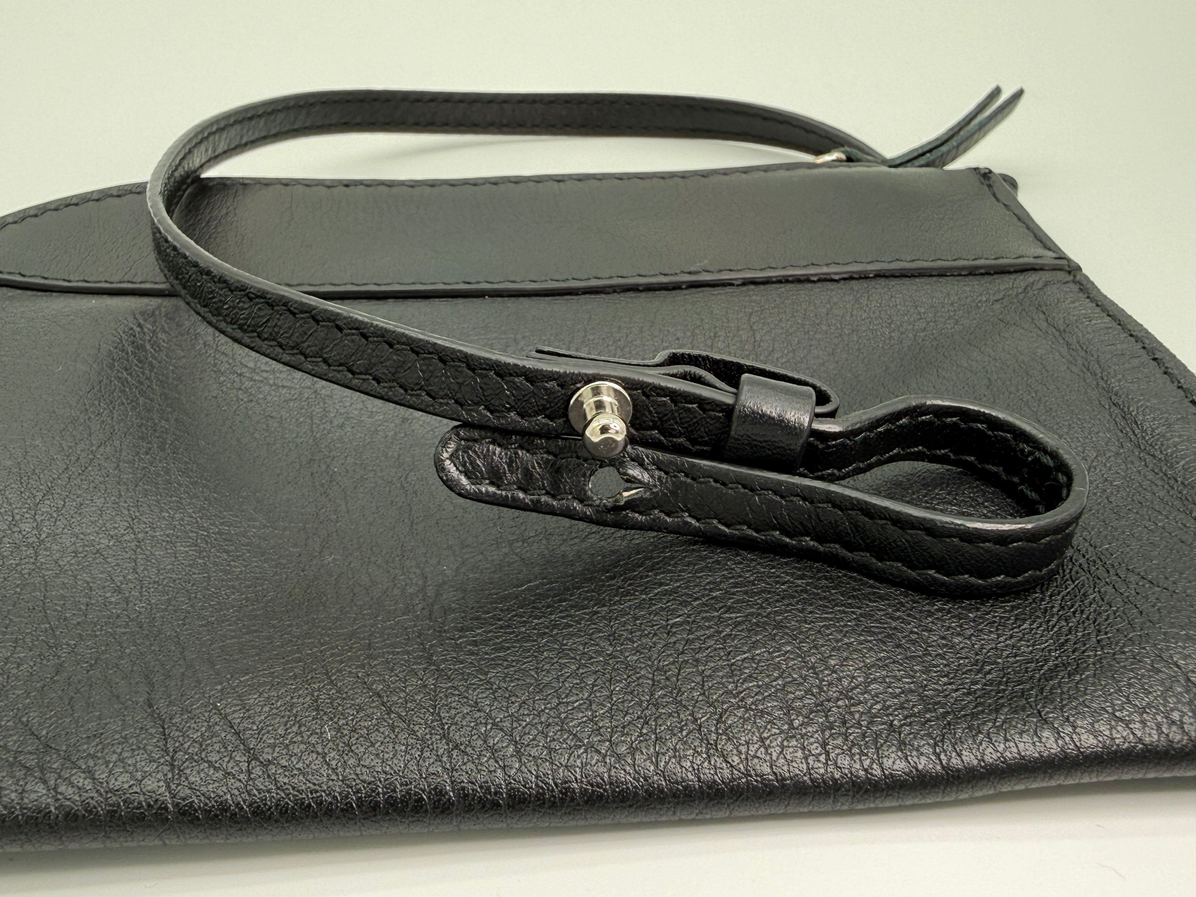 Balenciaga Zigzag Shoulder Bag – Blue Canvas & Silver Hardware (SKU: 145245)