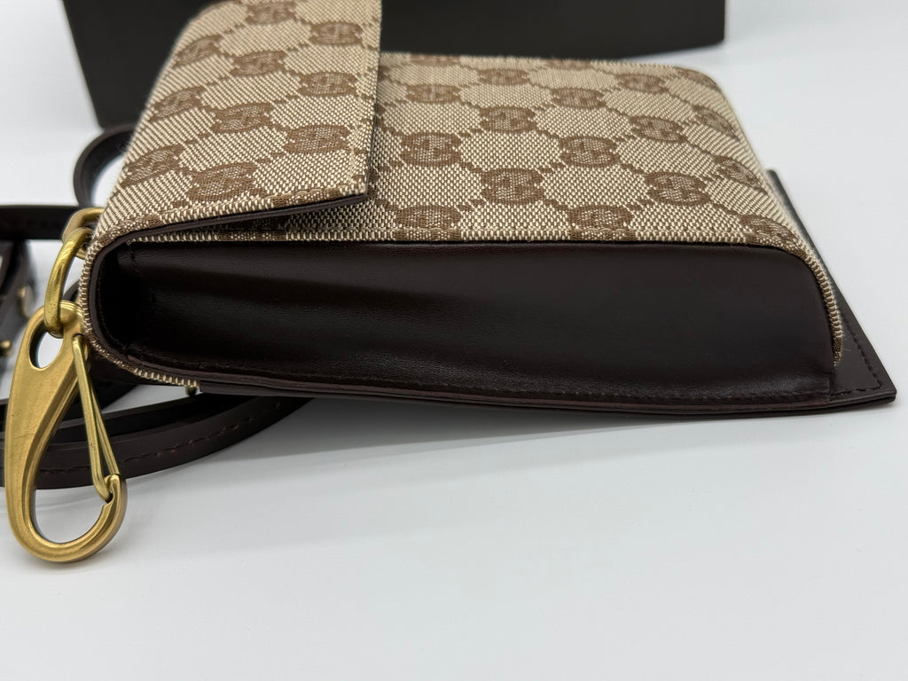 Gucci GG Canvas Shoulder Bag – Beige with Gold Hardware (SKU: gh802)