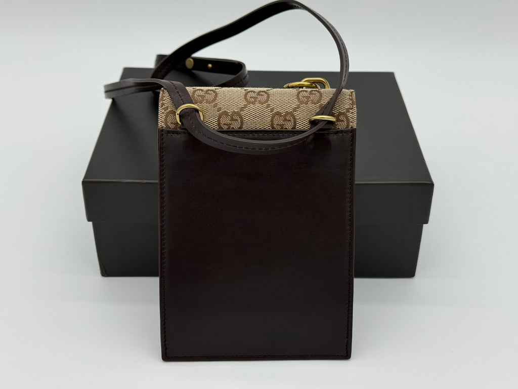 Gucci GG Canvas Shoulder Bag – Beige with Gold Hardware (SKU: gh802)