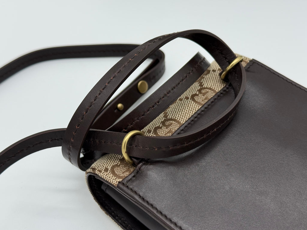 Gucci GG Canvas Shoulder Bag – Beige with Gold Hardware (SKU: gh802)