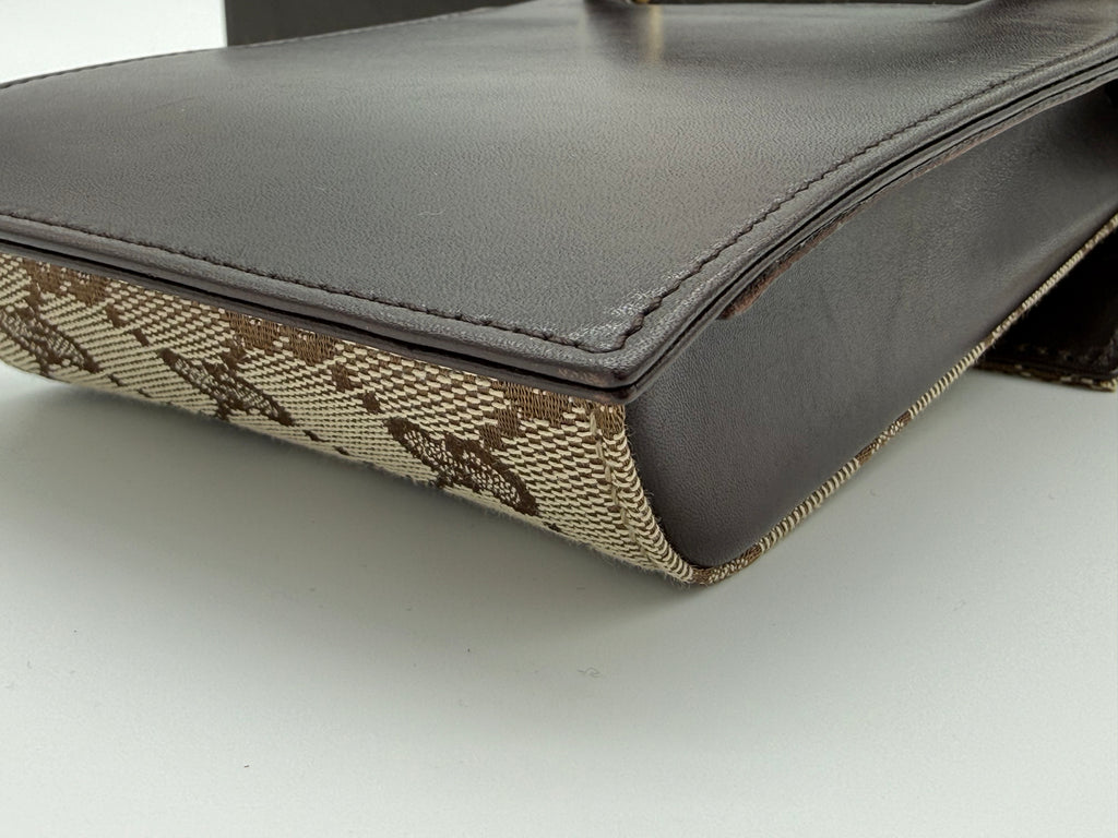 Gucci GG Canvas Shoulder Bag – Beige with Gold Hardware (SKU: gh802)