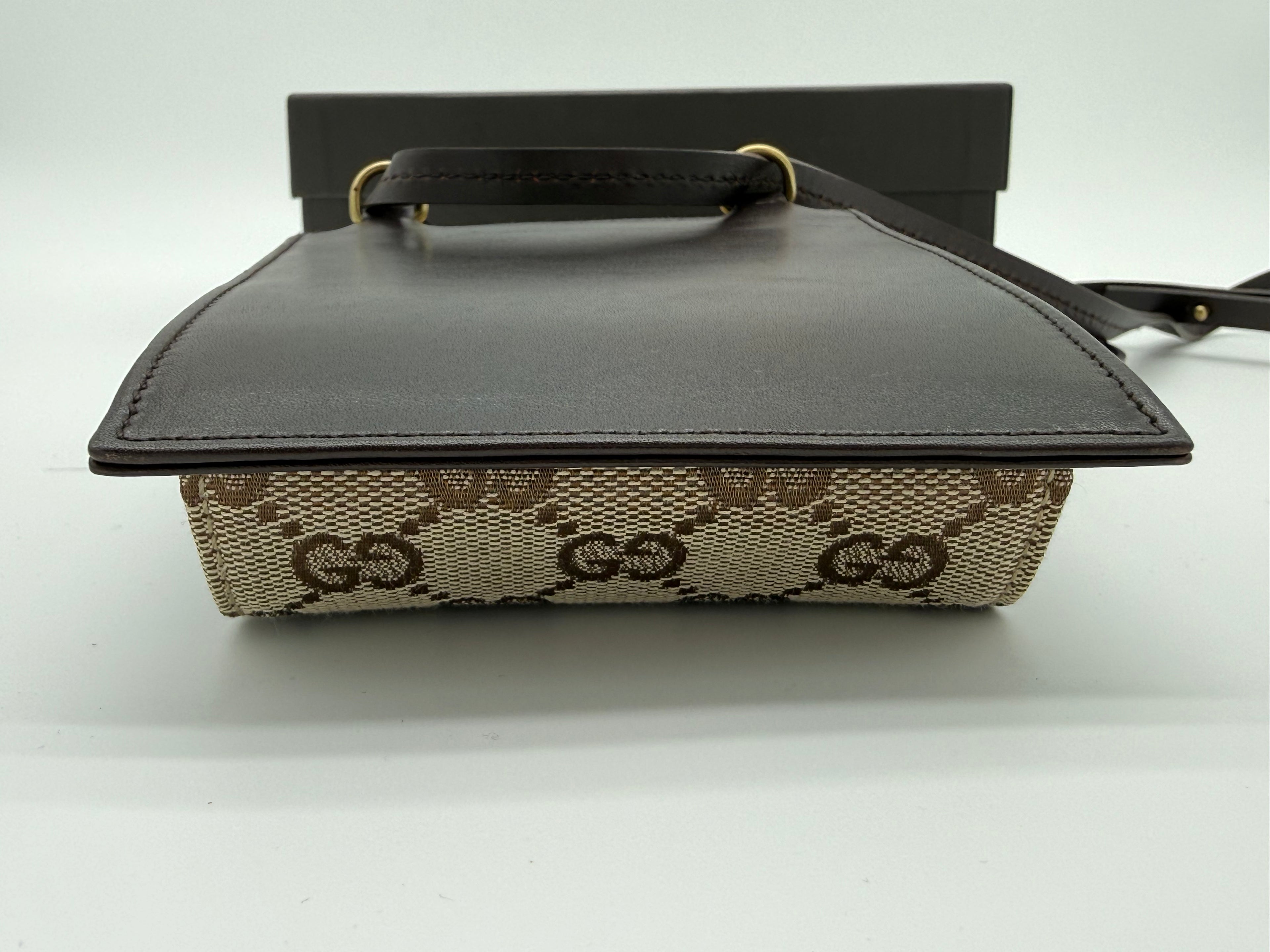 Gucci GG Canvas Shoulder Bag – Beige with Gold Hardware (SKU: gh802)