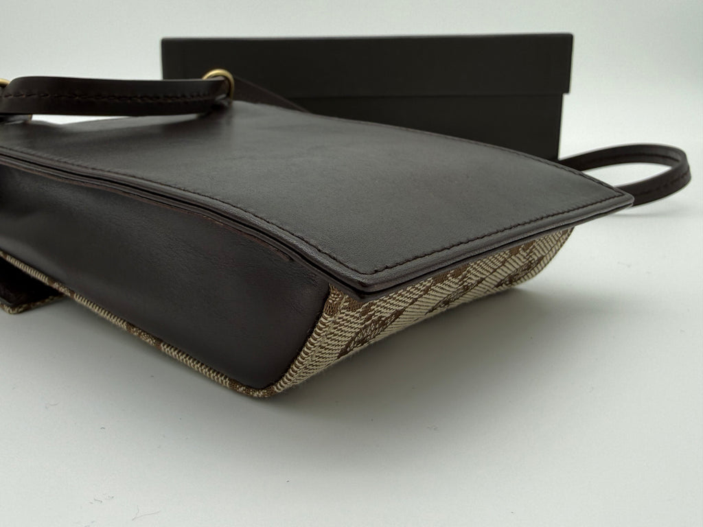 Gucci GG Canvas Shoulder Bag – Beige with Gold Hardware (SKU: gh802)