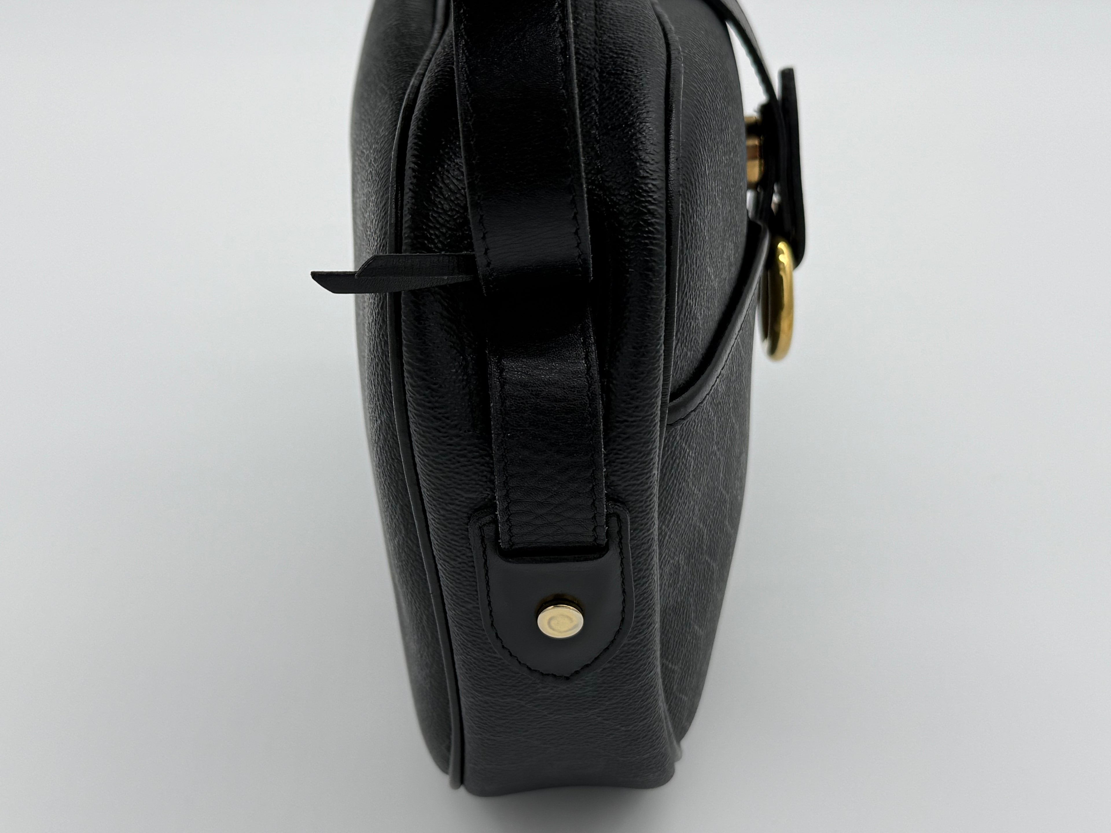 Christian Dior Honeycomb Canvas Shoulder Bag – Black & Gold (SKU: BA2275)