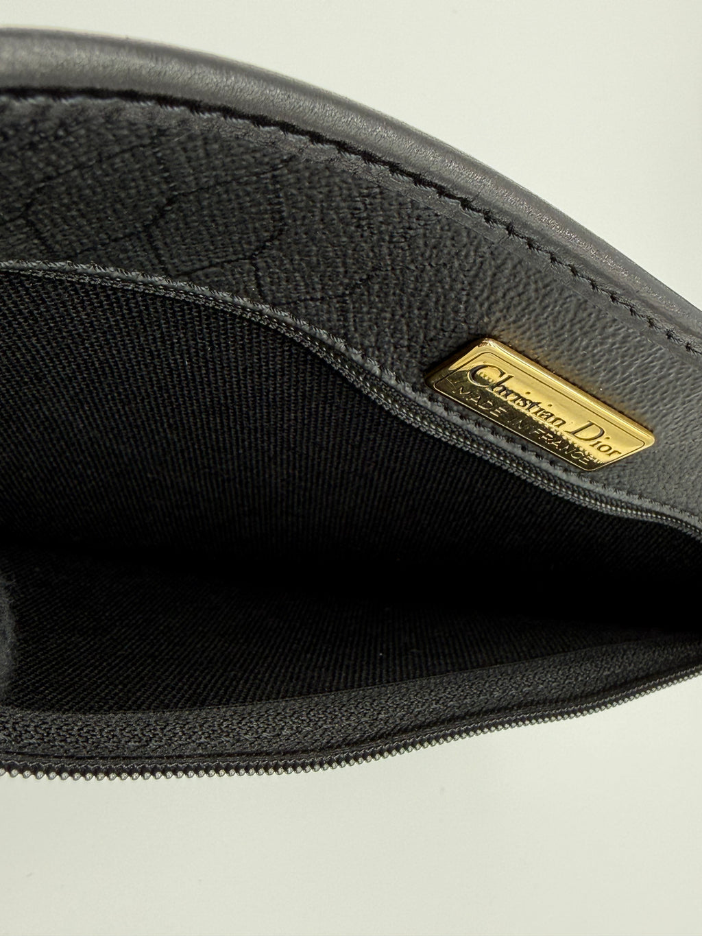 Christian Dior Honeycomb Canvas Shoulder Bag – Black & Gold (SKU: BA2275)