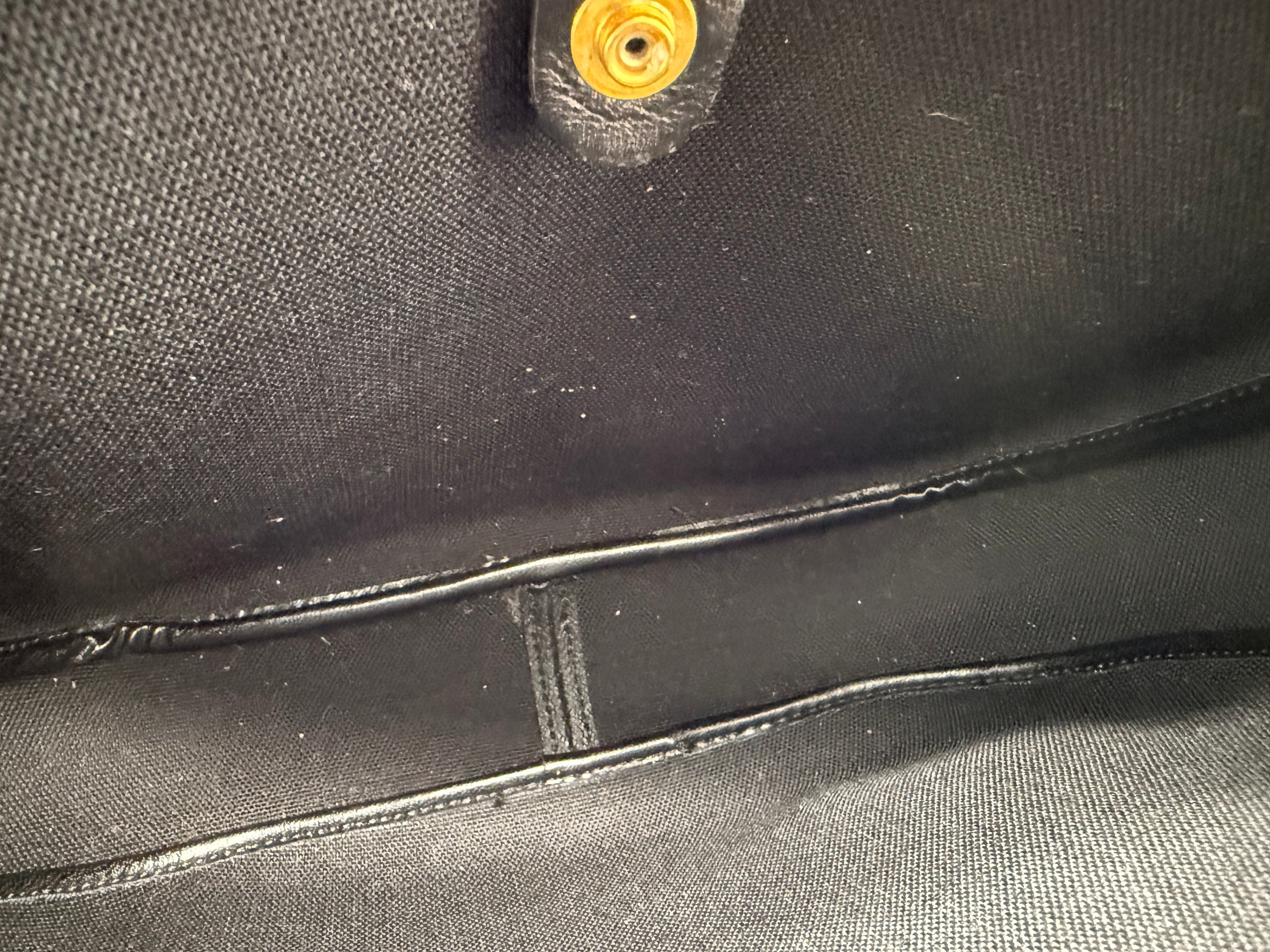 Christian Dior Honeycomb Canvas Shoulder Bag – Black & Gold (SKU: BA2275)