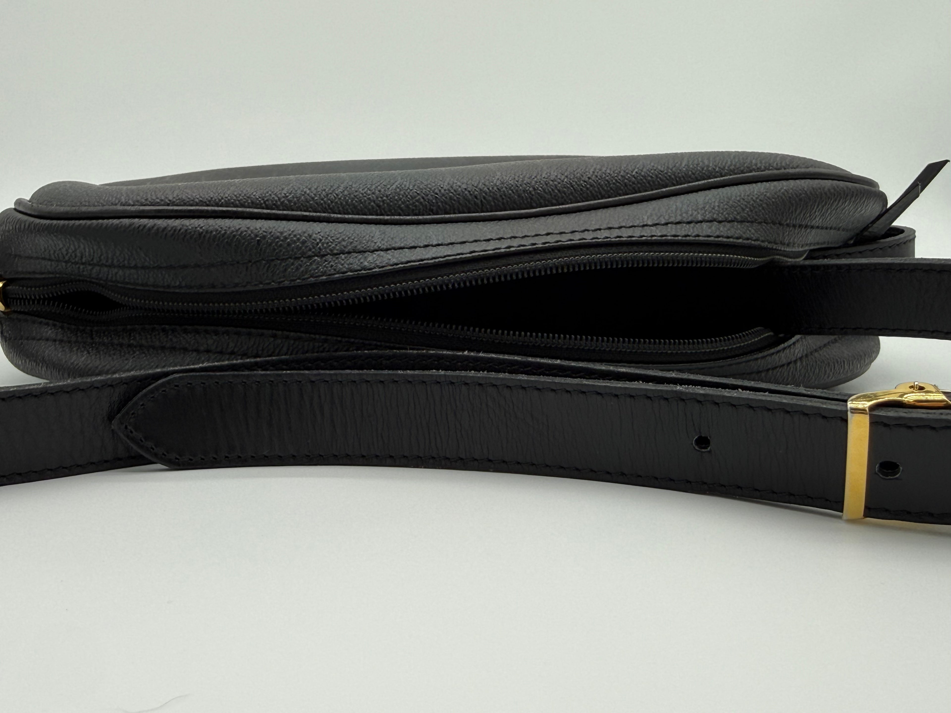 Christian Dior Honeycomb Canvas Shoulder Bag – Black & Gold (SKU: BA2275)